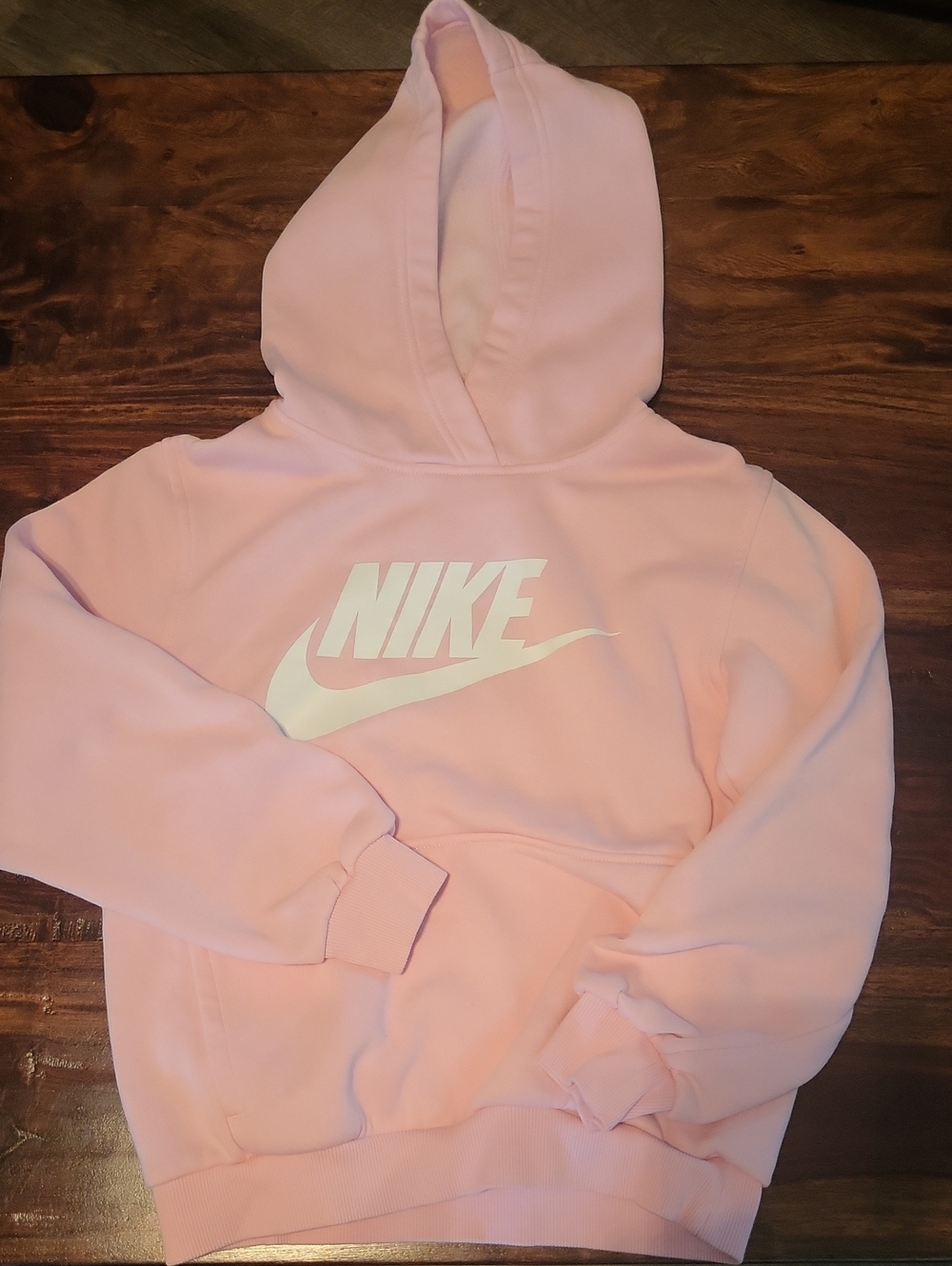 Nike Light Pink Hoodie with White Swoosh Logo